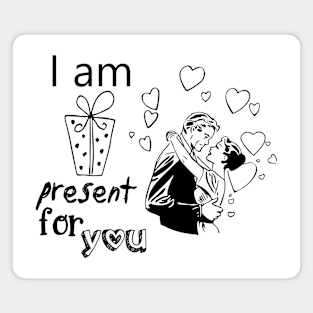 Valentine with Humor. Retro Comic Illustration with Wordplay Magnet